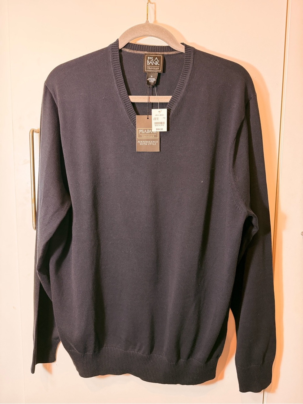 NWT Jos. A. Bank Men's V-Neck Sweater - Dark Navy